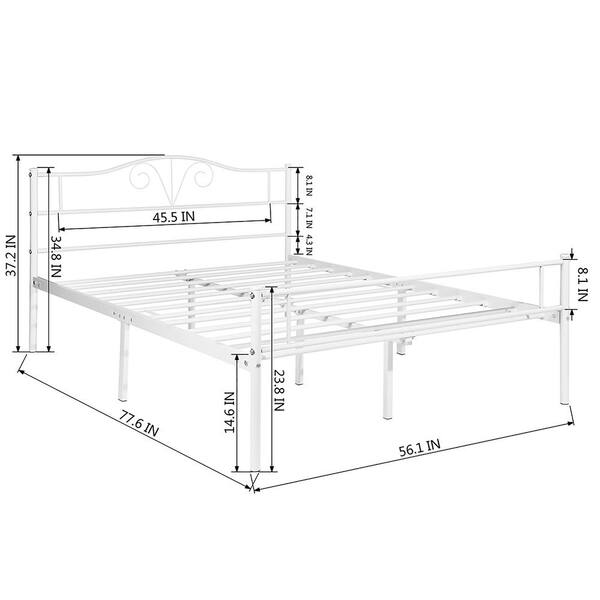 Double Metal Bed Frame Hd 120306, Full Size Metal Bed Frame Dimensions