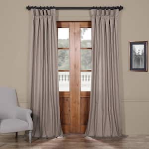 Millstone Gray Room Darkening Solid Cotton Curtain - 50 in. W x 108 in. L