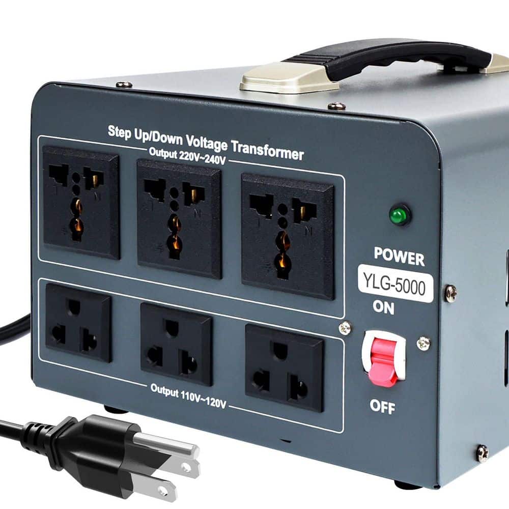 5000W Voltage Transformer Converter Grey Circuit Breaker Protection for 110