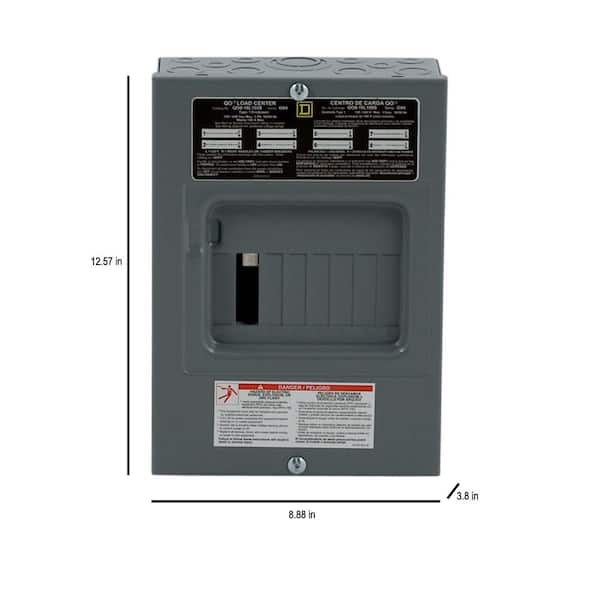 QO 100 Amp 8-Space 16-Circuit Indoor Surface Mount Main Lug Load Center