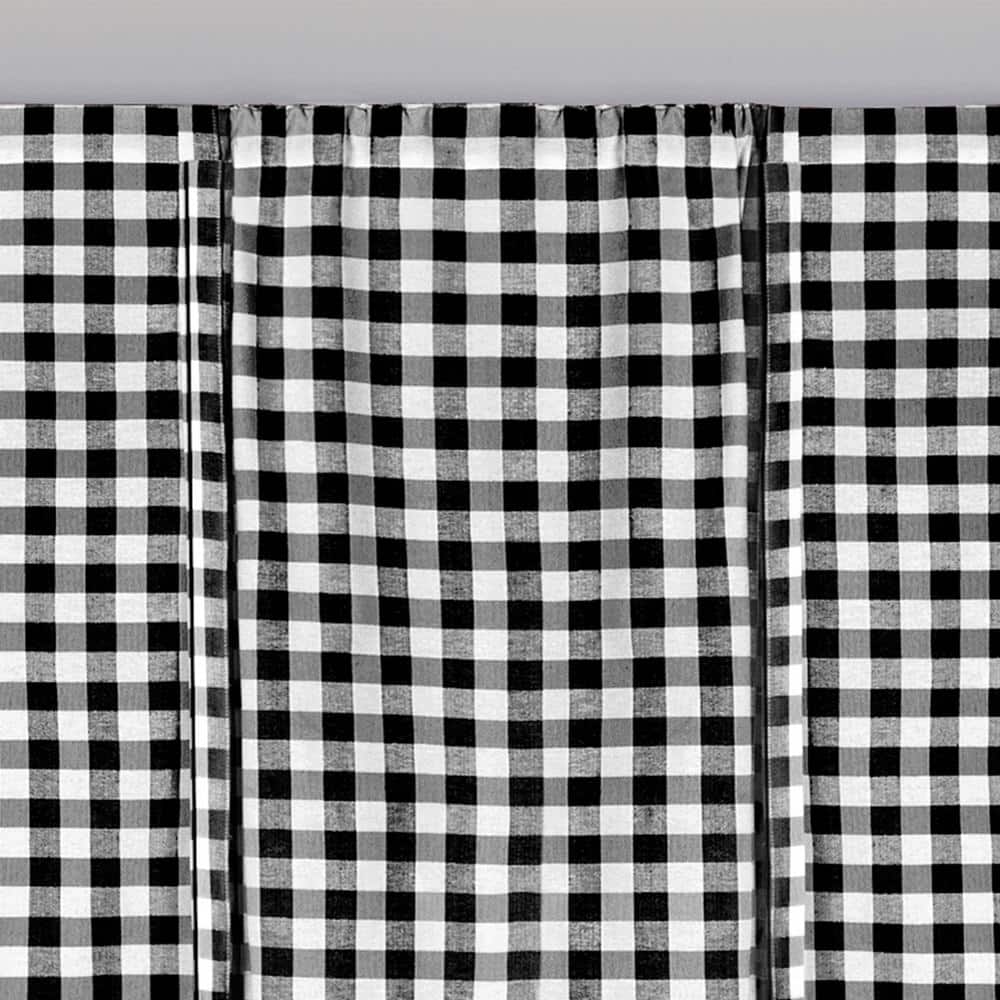 Black and White Cotton Polyester Buffalo Check Window Panel