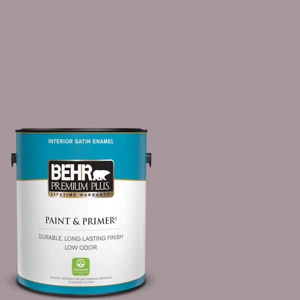 BEHR PREMIUM PLUS 1 gal. #N110-3 Fig Preserves Satin Enamel Low Odor Interior Paint & Primer
