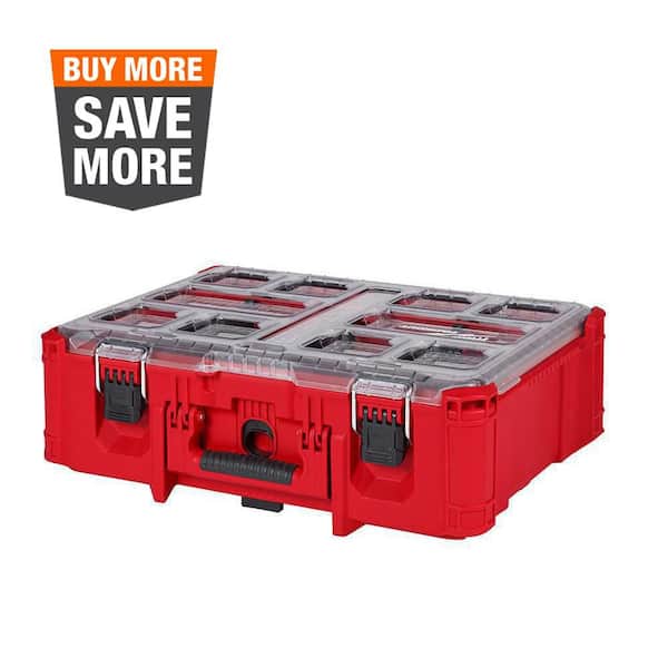 PACKOUT 20 in. Deep Small Parts Organizer with 6 Compartments and Quick Adjust Dividers