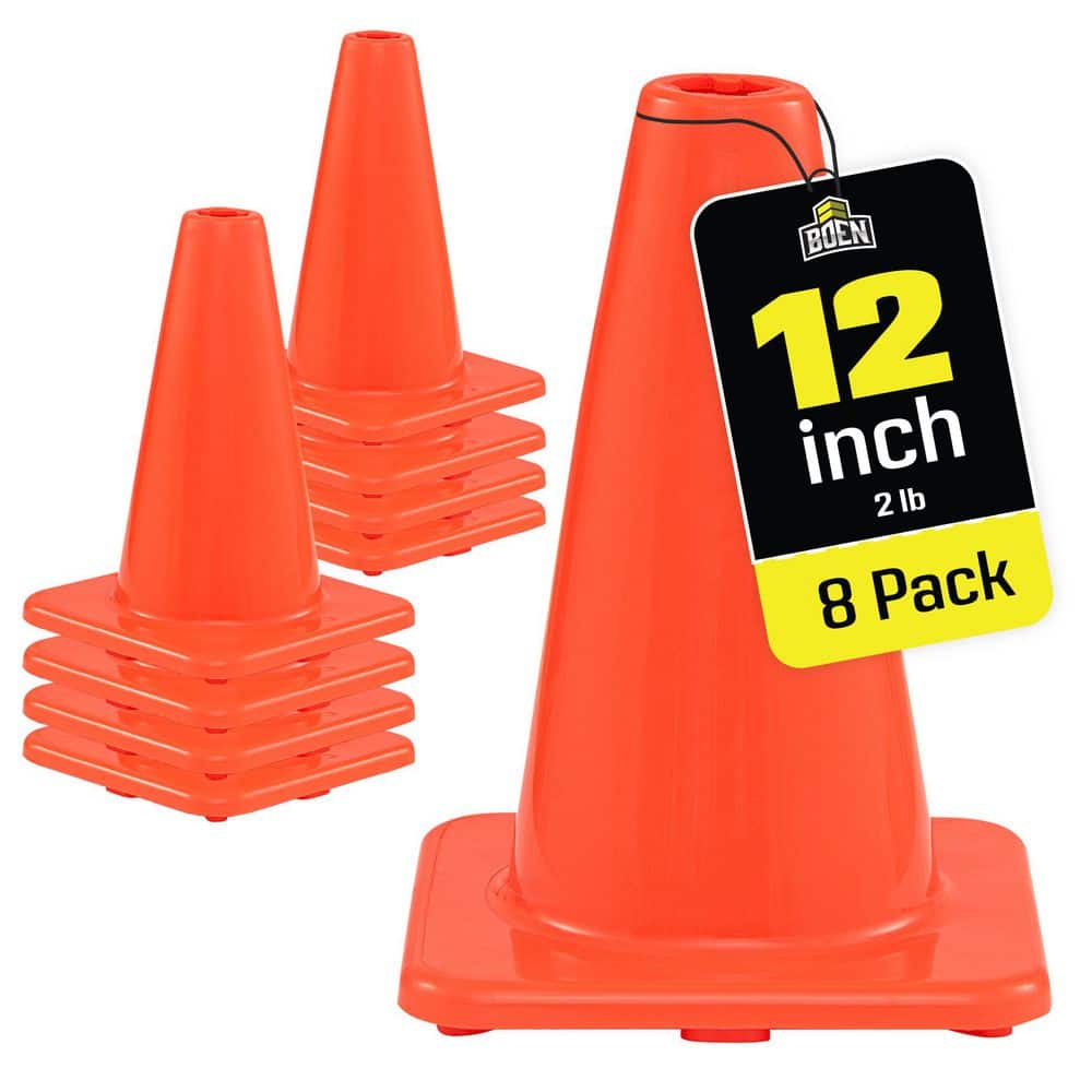 12 in, Orange Traffic Cone, 8-Pk, Safety Cones W/Heavy-Duty Base price history on PriceWatchPro