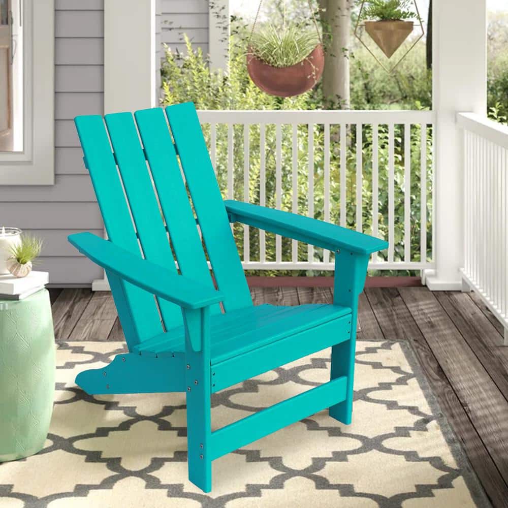 Modern Teal Resin Adirondack Chair (1-Pack)