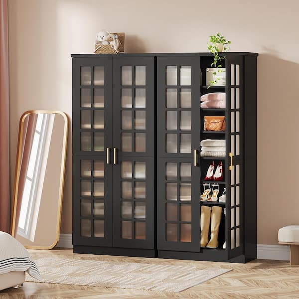 Shoe Cabinet Benches YITAHOME Shoe Cabinet With Doors, 5-Tier Shoe