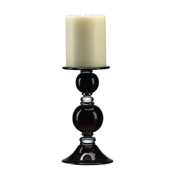 Filament Design Prospect 11.5 in. Black and Clear Candle Holder