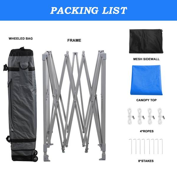 Aoodor 12 ft. x 12 ft. Pop Up Canopy Tent with Removable
