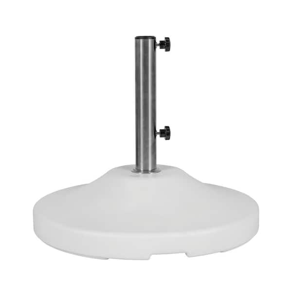 USW 24 in. Dia, US Weight Fillable 120lbs. Capacity Commercial Free Standing Patio Umbrella Base in White