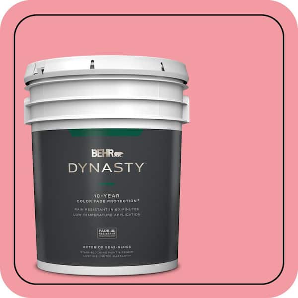 BEHR DYNASTY 5 gal. #130B-4 Primrose Garden Semi-Gloss Enamel Exterior Stain-Blocking Paint & Primer