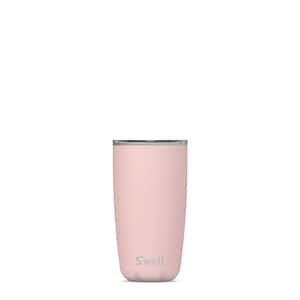 18 oz. Pink Topaz Stainless Steel Tumbler Triple-Layered Vacuum-Insulated Tumbler with Slide-Open Lid