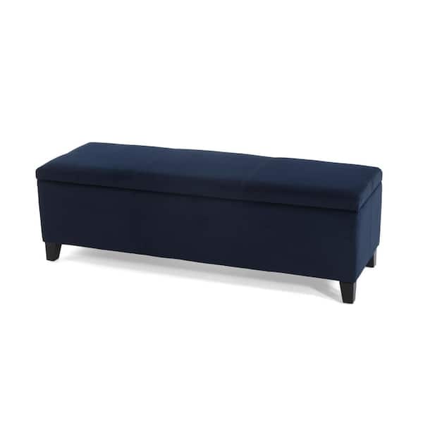 Noble House Canterbury Dark Blue Storage Ottoman