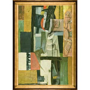 Man with Guitar by Pablo Picasso Athenian Gold Framed Oil Painting Art Print 29 in. x 41 in.