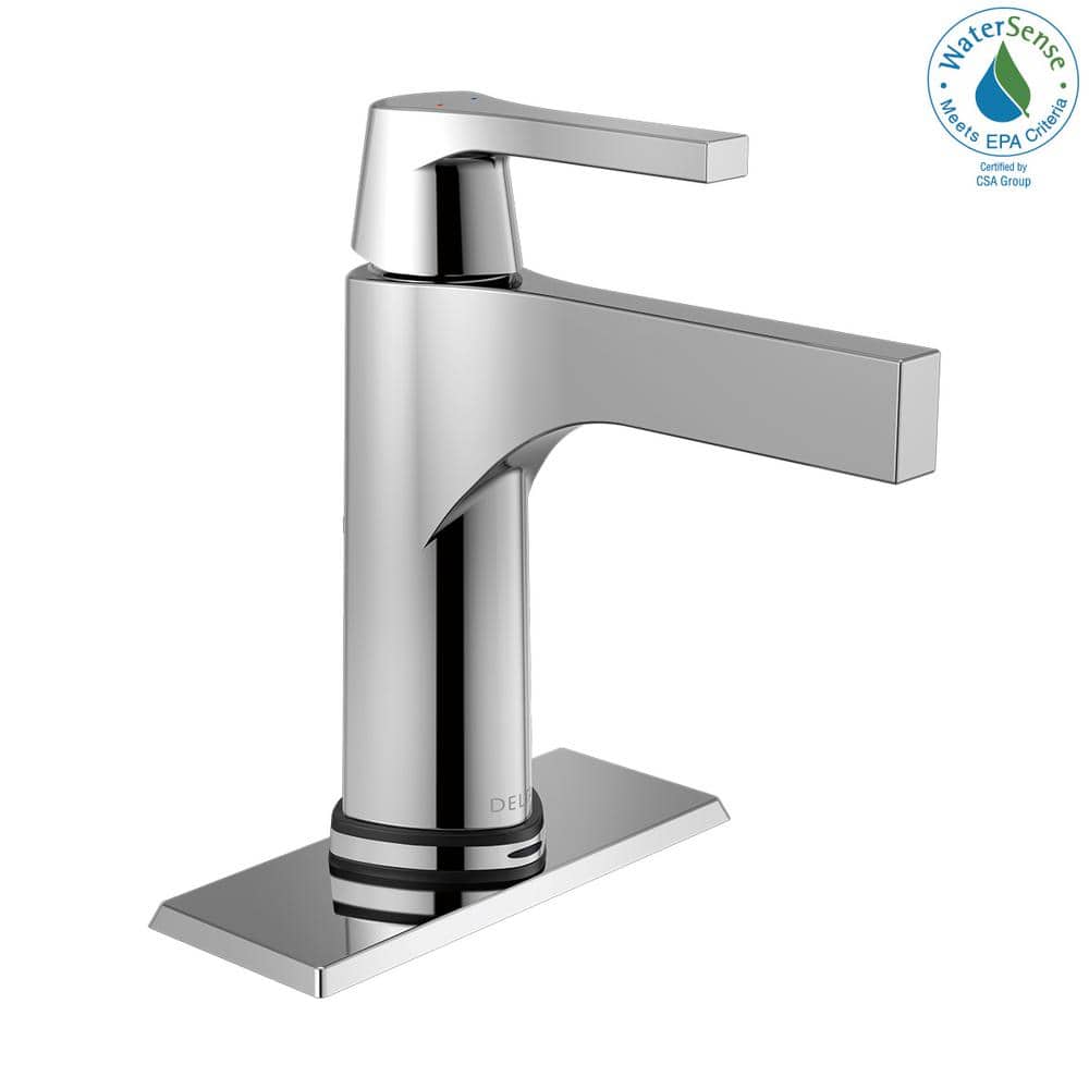 Zura 7 3/4" Chrome Modern Single Hole Faucet with Touch2O Technology
