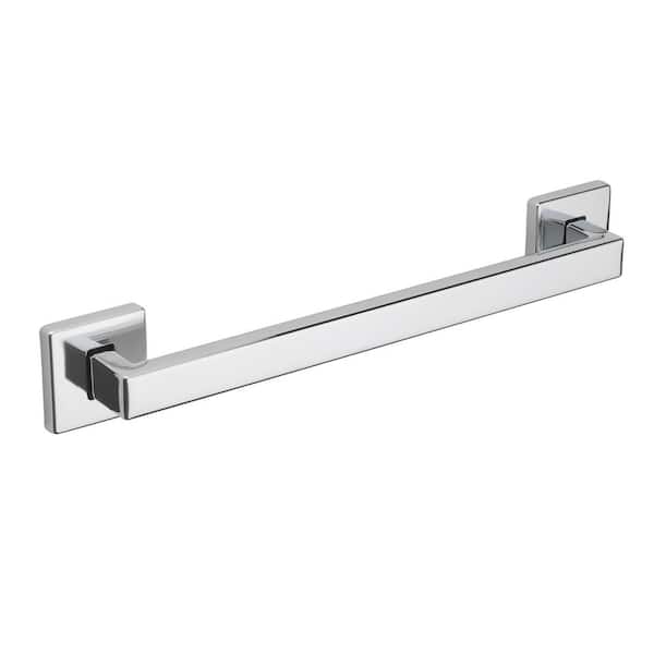 Glacier Bay 16 in. Soft Square Style Grab Bar in Chrome