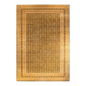 Mogul One-of-a Kind Traditional Green 12 ft. 0 in. x 17 ft. 10 in. Oriental Area Rug