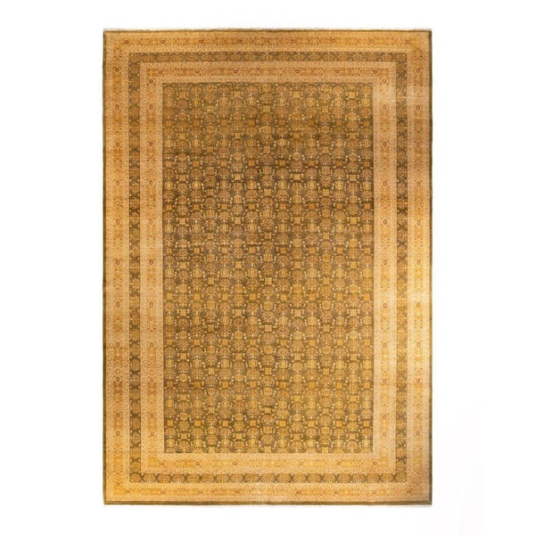 Solo Rugs Mogul One-of-a Kind Traditional Green 12 ft. 0 in. x 17 ft. 10 in. Oriental Area Rug