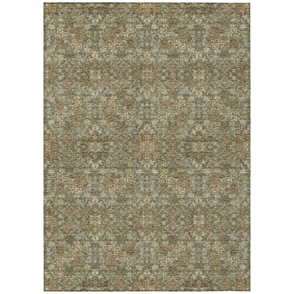 Chantille Machine Washable Indoor/Outdoor Abstract ACN2705 Olive 3 ft. x 4 ft. Area Rug price history on PriceWatchPro