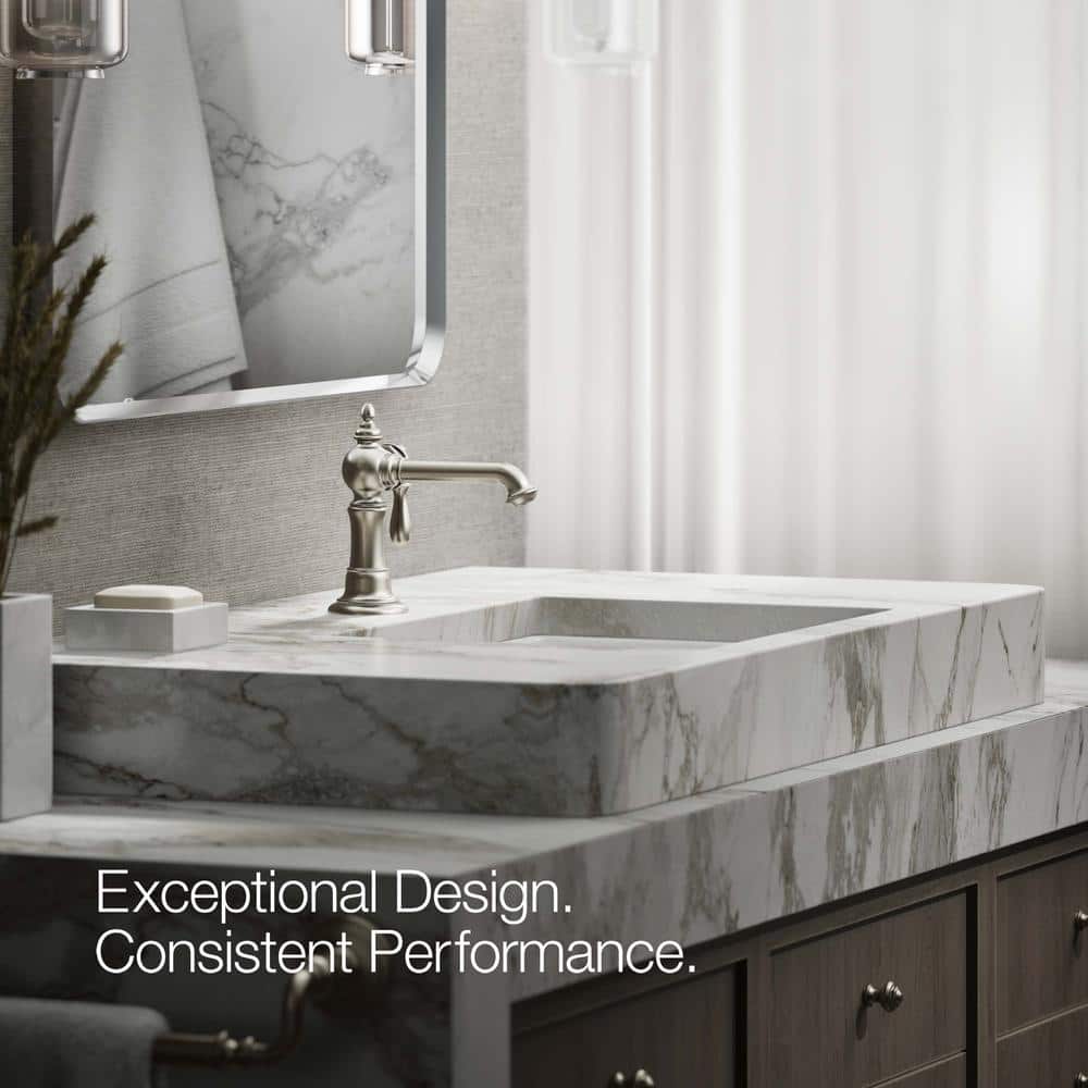 Artifacts Vibrant Brushed Nickel Single-Hole Bathroom Faucet