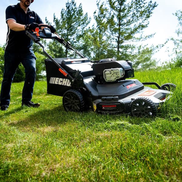 ECHO 30 in. 223 CC Briggs and Stratton Gas 3-in-1 Dual Twin Blade RWD Self-Propelled Wide Area Lawn Mower with ReadyStart LM-3022SP