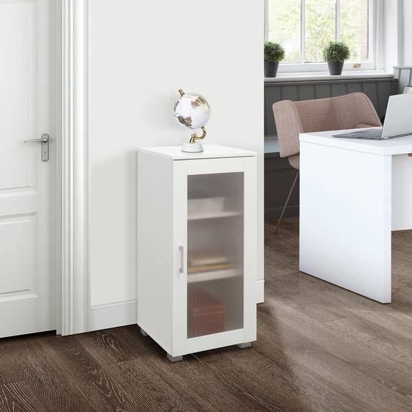 Signature Home SignatureHome Wertner White Finish 34 in. H Curio