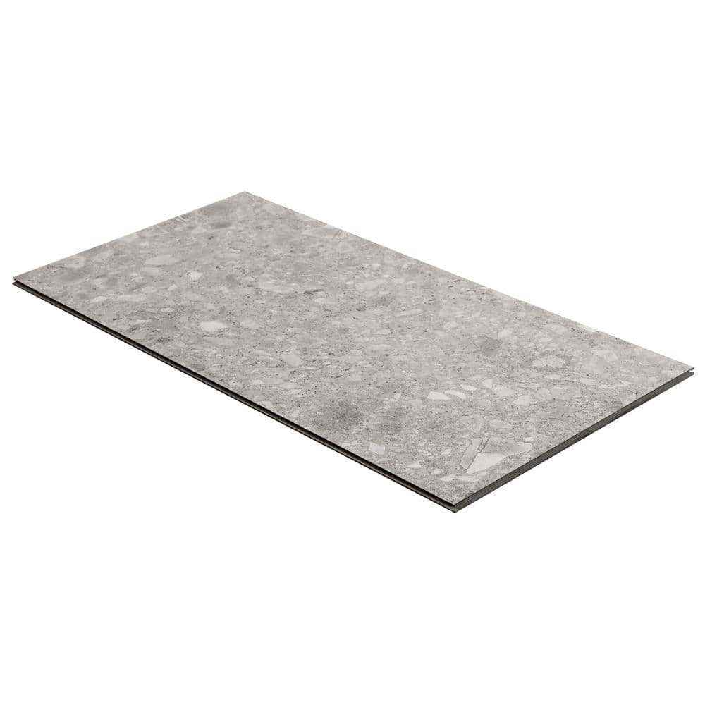 Gray Terrazzo Look 12" x 24" Waterproof Vinyl Tile