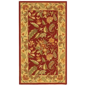 Chelsea Red 3 ft. x 5 ft. Border Area Rug