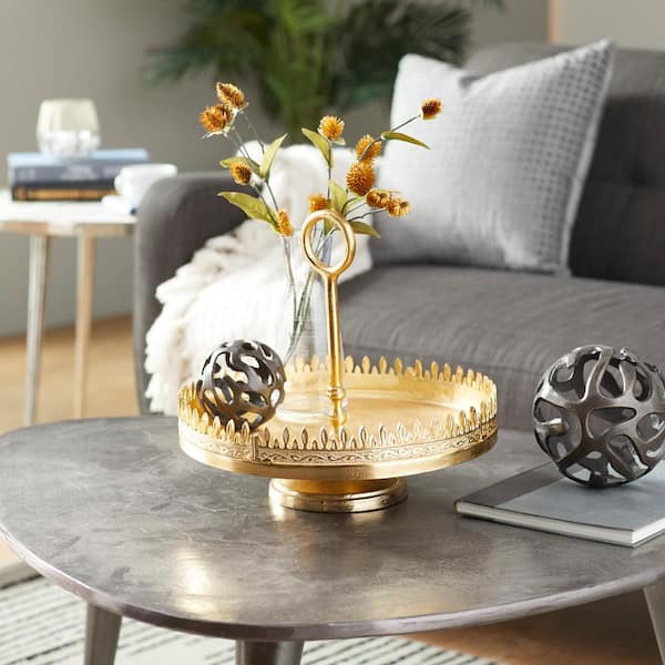 Gold Aluminum Glam Cake Stand