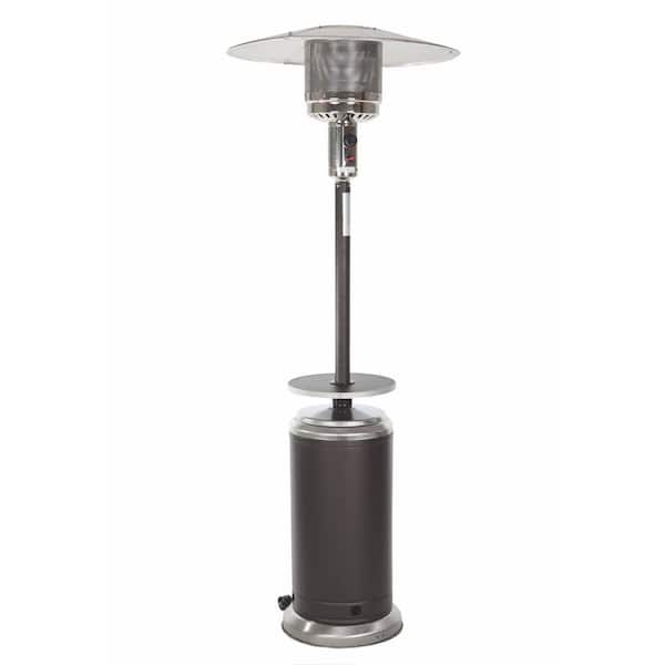 Fire Sense Standard Series 44,000 BTU Mocha and Stainless Steel Gas Patio Heater with Table