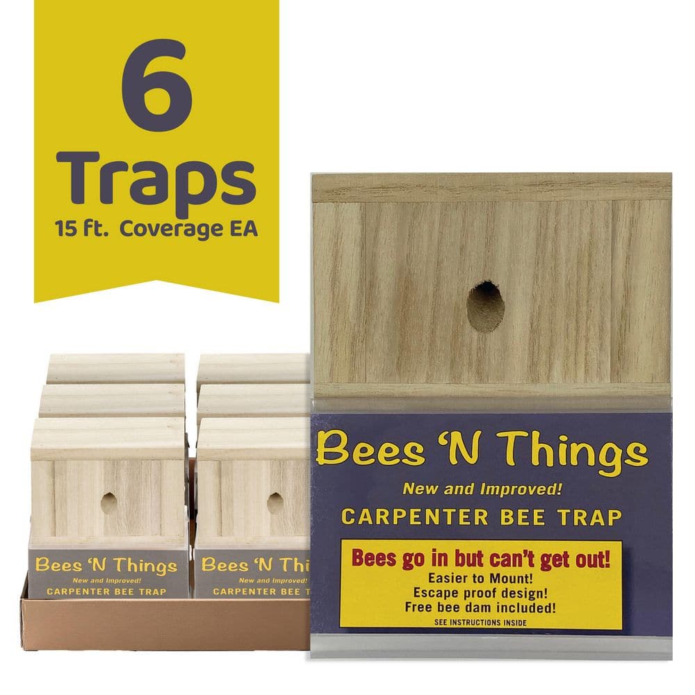 Bees N Things Outdoor Carpenter Bee Hanging Insect Trap with 15 ft