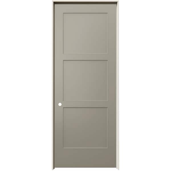 JELD-WEN 36 in. x 96 in. Birkdale Desert Sand Paint Right-Hand Smooth Solid Core Molded Composite Single Prehung Interior Door