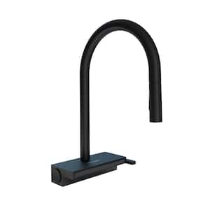 Aquno Select Single-Handle Pull-Down Sprayer Kitchen Faucet with QuickClean in Matte Black