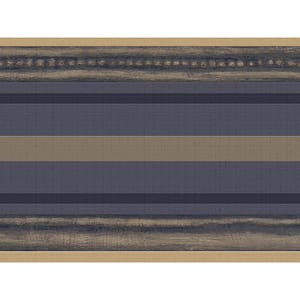 Falkirk Dandy II Navy Blue Stripes Abstract Peel and Stick Wallpaper Border