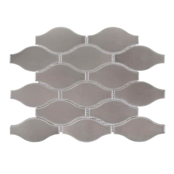 Rip Tide 9.5 in. width x 9.75 in. length x 8 mm Ceramic Mosaic Tile
