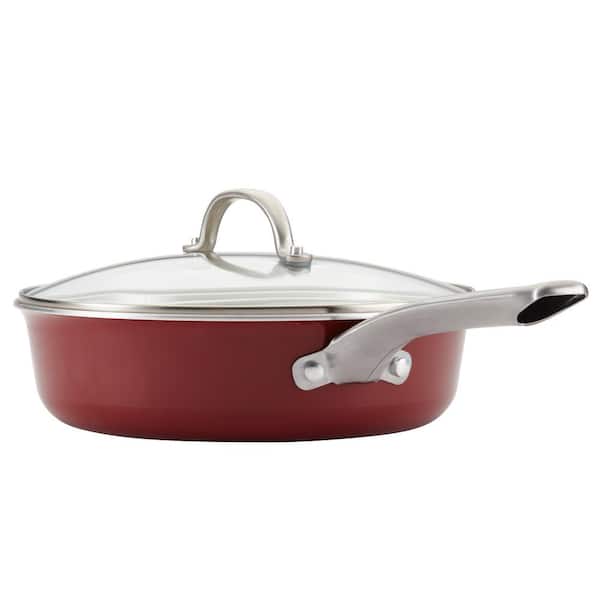 Ayesha Curry 10748 Porcelain Enamel Nonstick Covered Deep Skillet with  Helper Handle, 12 in., 1 - Fry's Food Stores