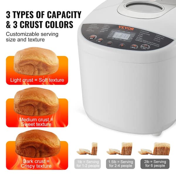 Orders 2 Pound Automatic Breadmaker with Gluten Free Setting