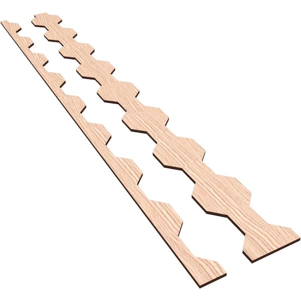 Ekena Millwork Pontiac 47 in. H x 0.25 in. W Slatwall Panels in Red Oak 17-Pack