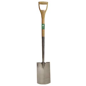 English Garden 41 in. D-Handle Stainless Steel Digging Spade