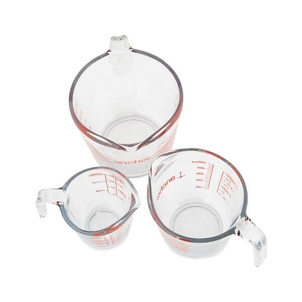 Anchor Hocking Glass Measuring Cups, Set of 3 