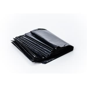 Aluf Plastics 50-55 Gallon 2.3 MIL Black Trash Bags - 36 x 58
