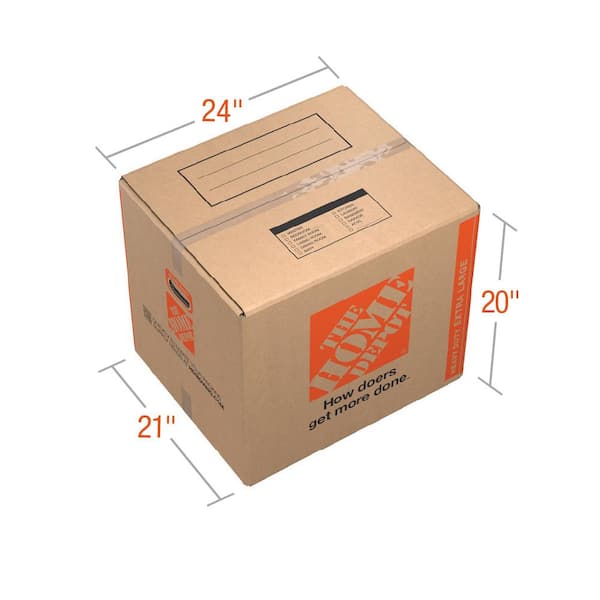 24 in. L x 20 in. W x 21 in. D Heavy-Duty Extra-Large Moving Shipping and Packing Box with Handles