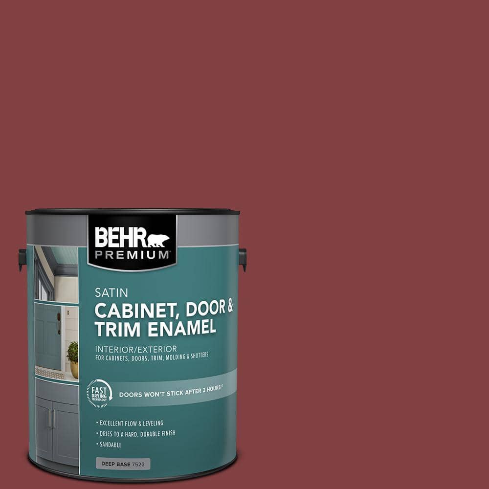 1 gal. #S-H-130 Red Red Wine Satin Enamel Interior/Exterior Cabinet, Door & Trim Paint price history on PriceWatchPro