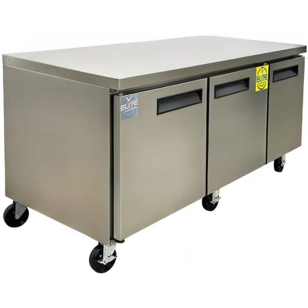 72.5 in. 16.6 cu. ft. NSF Commercial Undercounter Freezer ECU72F Stainless