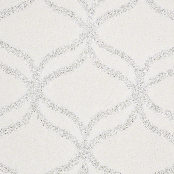 Lifeproof Kensington - Snowflake - Beige 42.1 oz. Nylon Pattern Installed Carpet