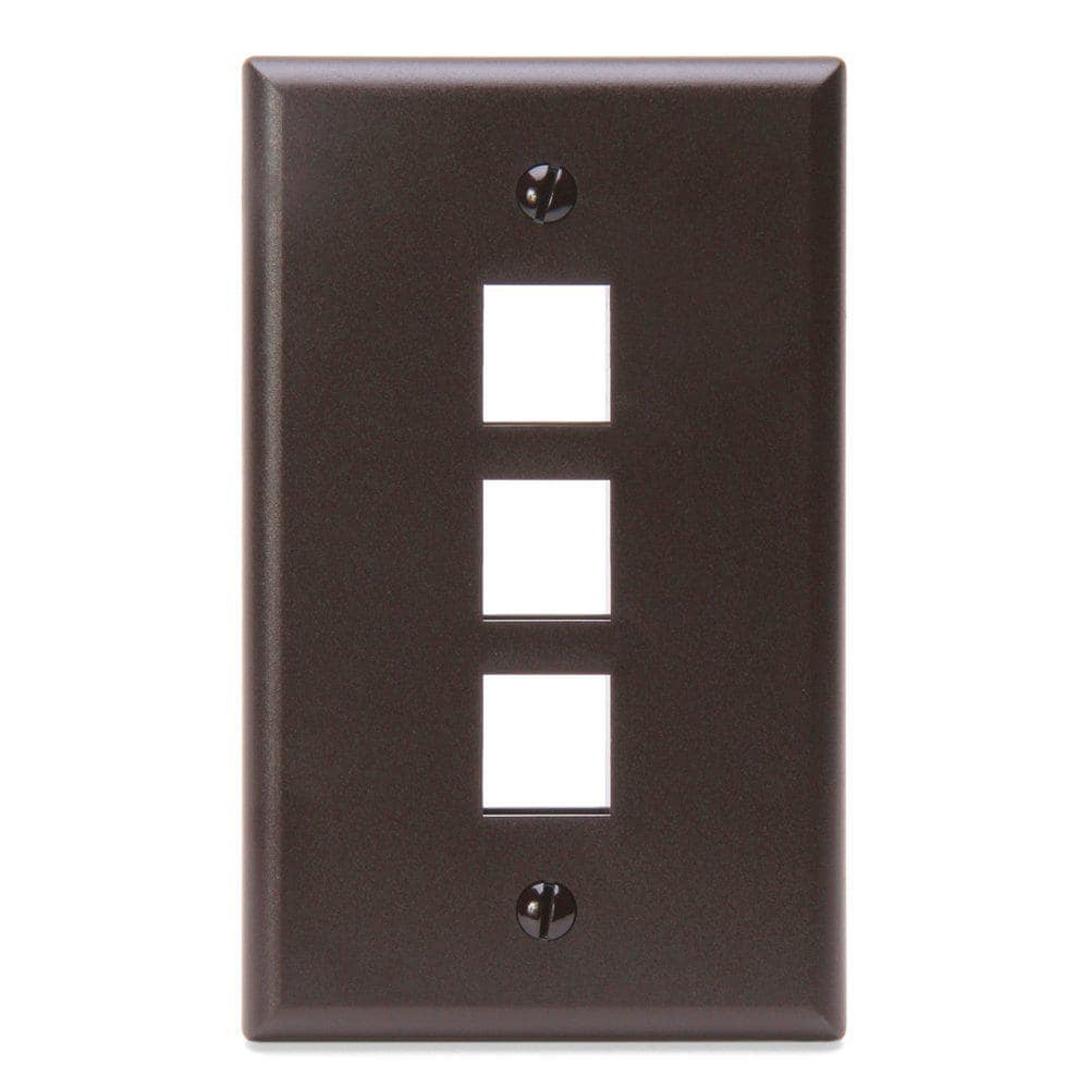 Leviton Brown 1Gang Audio/Video Wall Plate (1Pack) 410803BP The