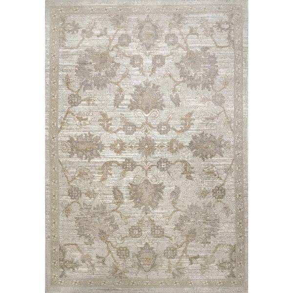 Dynamic Rugs Momentum Ivory/Grey/Taupe 2 ft. 2 in. X 7 ft. 7 in. Oriental Indoor/Outdoor Area Rug