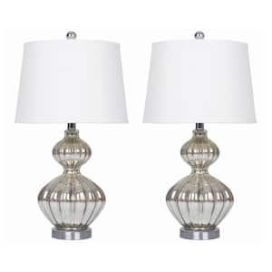 Artichoke 24.5 LED Glass Table Lamp, Mercury Silver (Set of 2) by JONATHAN  Y - On Sale - Bed Bath & Beyond - 35681235