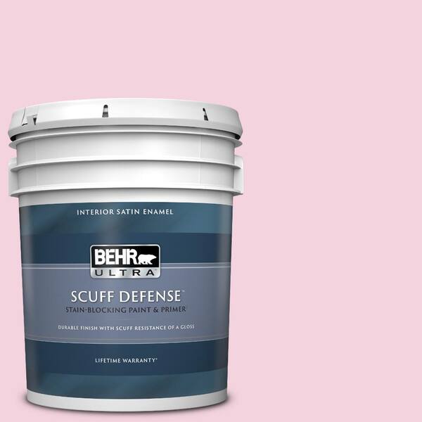 BEHR ULTRA 5 gal. #100A-3 Scented Valentine Extra Durable Satin Enamel Interior Paint & Primer