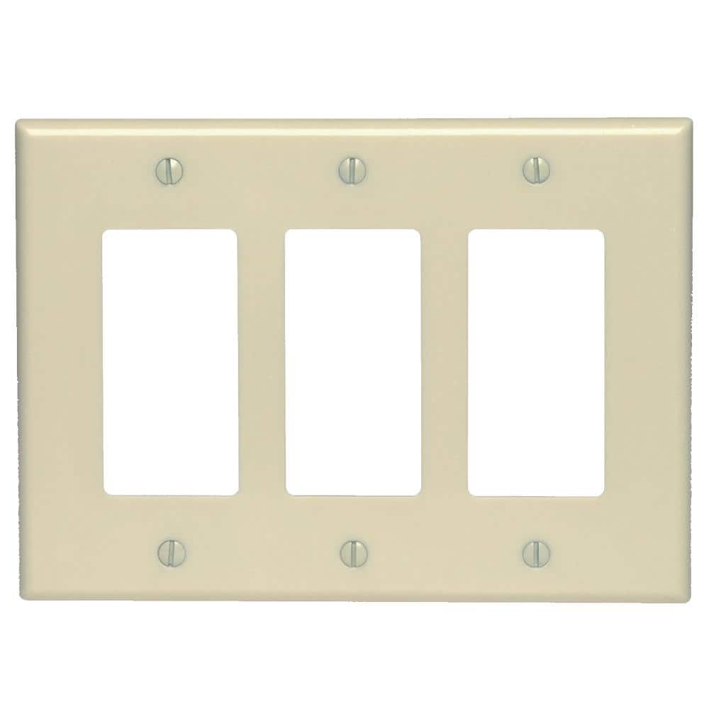 3-Gang Ivory Decora/Rocker Plastic Midway/Midsize Wall Plate (1-Pack) 80611-I price history on PriceWatchPro
