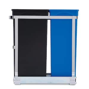 35 Liter Dual Compartment Under Counter Pull-Out Recycling Trash Can